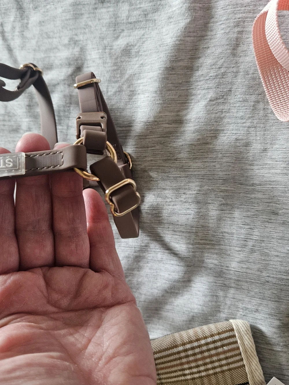 Four Dog Harnesses with Two Matching Leashes